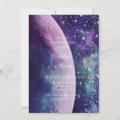 Invitation Celestial Purple Galaxy Moon Bachelorette Party (Devant)