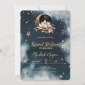 Invitation Celestial Sun,Moon,Stars Lotus Sky Sweet 16 (Devant)