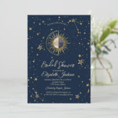 Invitation Celestial Sun Stars Galaxy Bridal Shower (Debout devant)