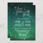 Invitation Celestial Un amour écrit dans les étoiles Mariage (Devant / Derrière)
