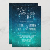 Invitation Celestial Un amour écrit dans les étoiles Mariage (Devant / Derrière)