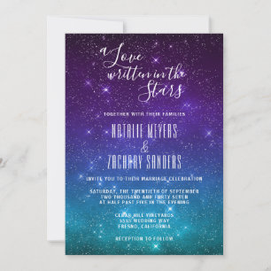 Invitation Celestial Un amour écrit dans les étoiles Mariage