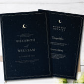 Invitation Celestial Wedding Starry Night Sky Elegant Wedding