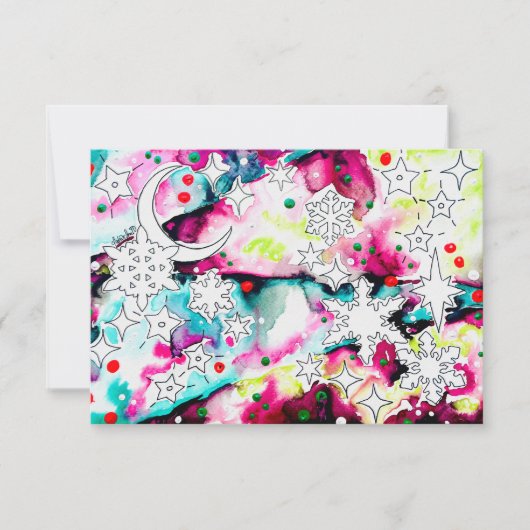 Invitation Celestial Yule Card (Devant)