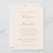 Invitation Celine Sandy Neutrals Mariage élégant (Devant)