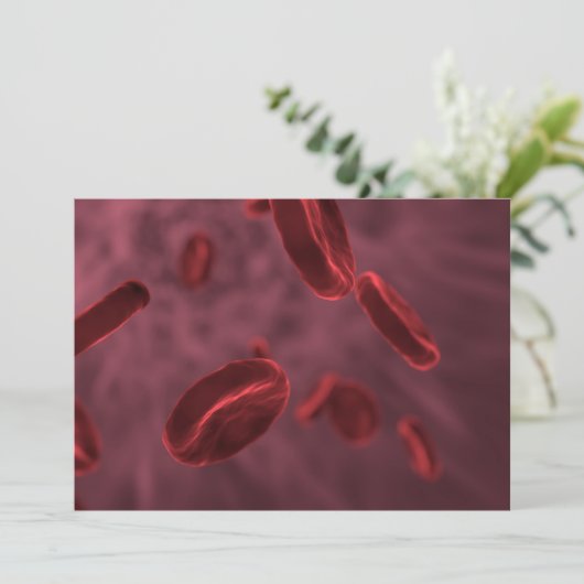 Invitation Cellules de sang rouge (Debout devant)