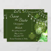 Invitation Celtic Clovers Irish Sauvez la date Mariage (Devant / Derrière)