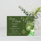 Invitation Celtic Clovers Irish Sauvez la date Mariage (Debout devant)