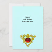 Invitation CELTIC COEUR bleu (Dos)