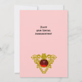 Invitation CELTIC COEUR rose (Dos)