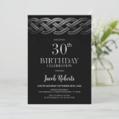 Invitation Celtic Knot 30e fête d'anniversaire (Debout devant)