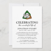 Invitation Celtic Knot Classic Irish Funeral Memorial Invitat (Devant)