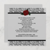 Invitation Celtic Knot Infinity Rose Goth Mariage (Devant / Derrière)