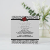 Invitation Celtic Knot Infinity Rose Goth Mariage (Debout devant)