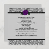 Invitation Celtic Knot Infinity Rose Goth Mariage (Devant / Derrière)