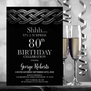 Invitation Celtic Knot Surprise 80e anniversaire