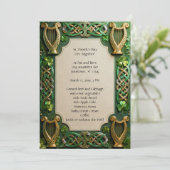 Invitation Celtic Knots and Harps St. Patrick's Day (Debout devant)