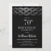 Invitation Céltic Noeud 70e fête d'anniversaire (Devant)