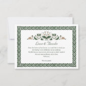 Invitation Celtic noeud Floral moderne irlandais Mariage MERC (Devant)