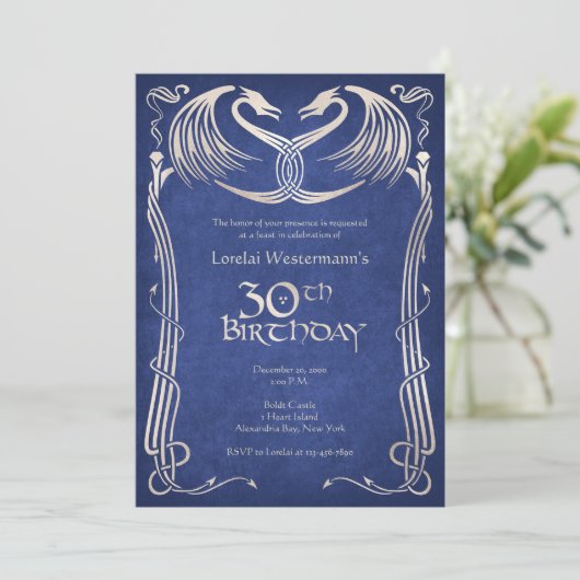 Invitation Celtic Viking Dragon 30e anniversaire (Debout devant)