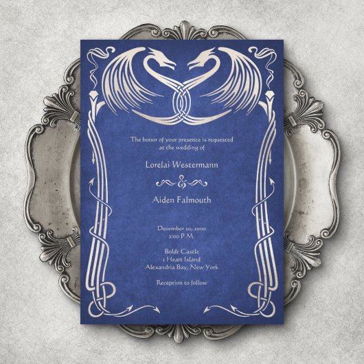 Invitation Celtic Viking Dragon Mariage