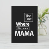 Invitation Celui où je deviens maman Mère cadeau (Debout devant)