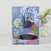 Invitation Cena de Halloween Fiesta zombie (Debout devant)