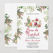 Invitation Cena De Navidad Christmas Cocktails Holiday Party (Devant / Derrière)
