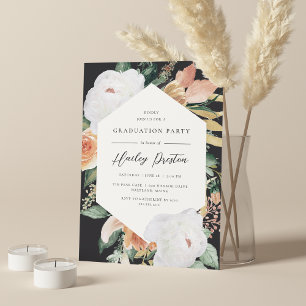 Invitation Cendre Desert Floral Graduation Party