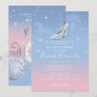 Cendrillon bleu clair et quinceanera rose