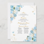 Invitation Cendrillon bleu clair Princesse Robe Quinceanera (Dos)