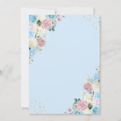 Invitation Cendrillon bleu et rose Fairytale Princess Sweet 1 (Dos)