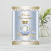 Invitation Cendrillon Bleue Princesse Quinceanera (Debout devant)