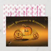 Invitation Cendrillon de fête d'anniversaire de (Devant / Derrière)