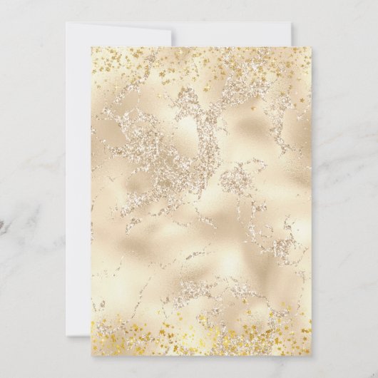 Invitation Cendrillon d'or enchanté (Dos)