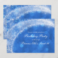 Cendrillon Étincelle Bleu & Blanc Fête de Tout Évé