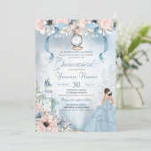 Invitation Cendrillon Fairy tale Princess Castle Quinceanera (Debout devant)