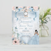 Invitation Cendrillon Fairy Tale Princess Castle Quinceanera (Debout devant)