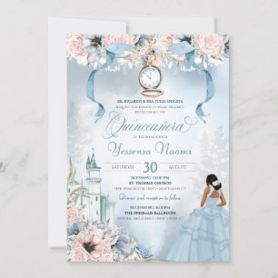 Invitation Cendrillon Fairy Tale Princess Castle Quinceanera