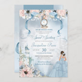 Invitation Cendrillon Fairy Tale Princess Sweet 16 Anniversai (Devant / Derrière)
