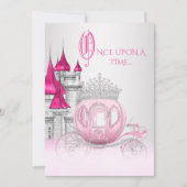 Invitation Cendrillon Il était une fois Princesse Anniversair (Devant)