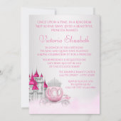 Invitation Cendrillon Il était une fois Princesse Anniversair (Dos)