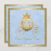 Invitation Cendrillon Il était une fois Princesse Anniversair (Devant / Derrière)