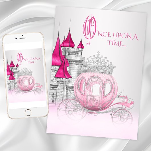 Invitation Cendrillon Il était une fois Princesse Anniversair