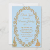 Invitation Cendrillon Merci d'anniversaire (Devant)