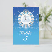 Invitation Cendrillon Presque Minuit Table Argent Bleu (Debout devant)