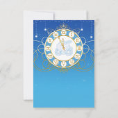 Invitation Cendrillon Presque Minuit Table Argent Bleu (Dos)