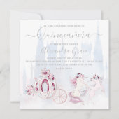 Invitation Cendrillon Princesse Conte de Fées Quinceanera (Devant)
