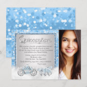 Invitation Cendrillon Princesse Quinceanera (Devant / Derrière)