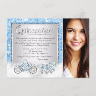Invitation Cendrillon Princesse Quinceanera